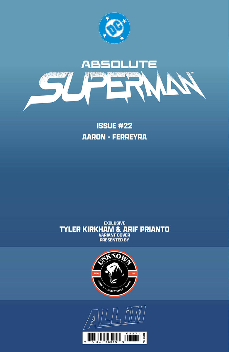 ABSOLUTE SUPERMAN #22 TYLER KIRKHAM BATTLE DAMAGED EXCLUSIVE VAR (08/05/2026)