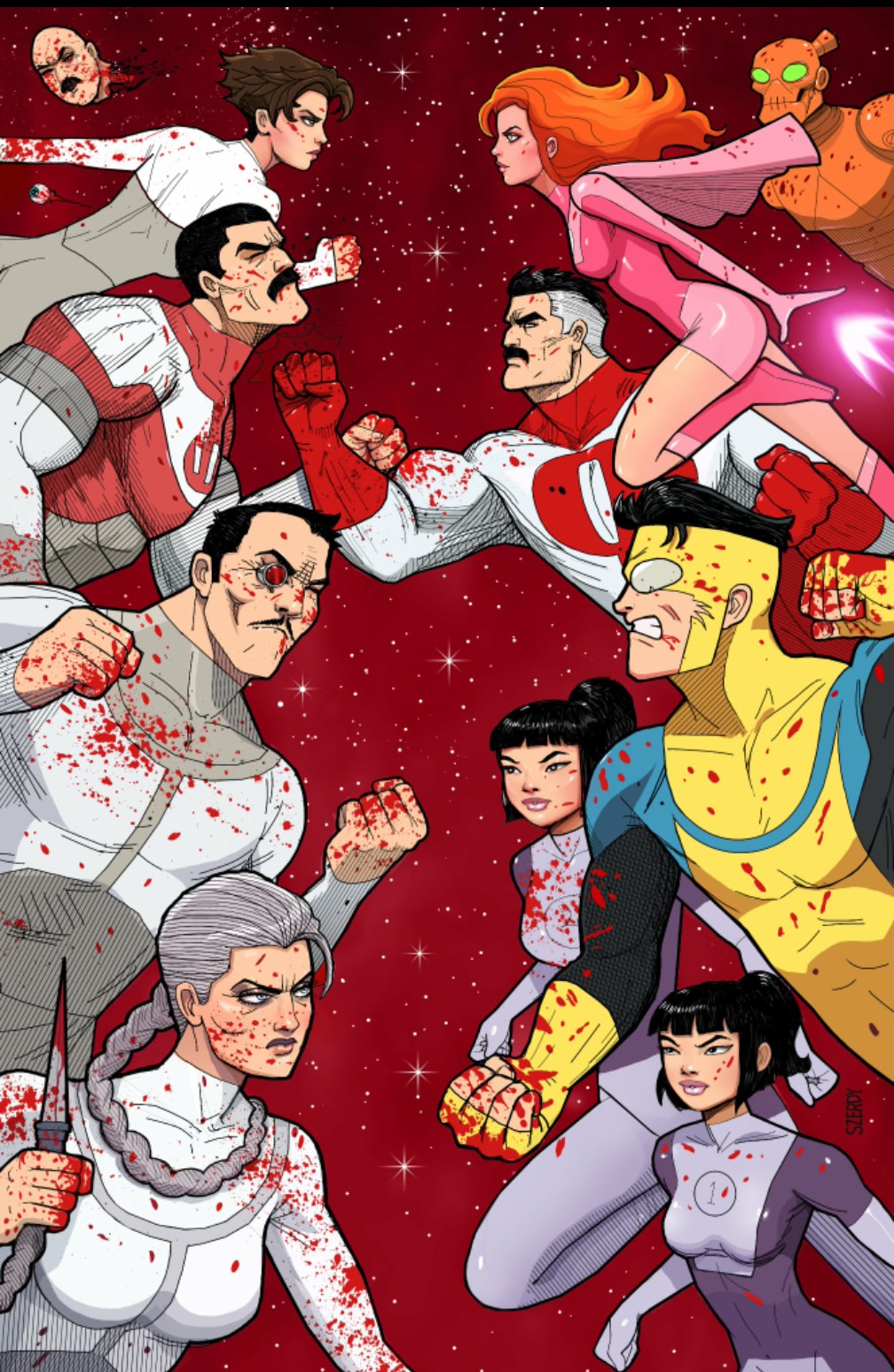 Invincible returns #1 Alpha exclusive. art by Nathan Szerdy Matte foil pre-order