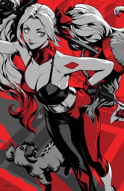 Harley Quinn: Black + White + Redder #1 – Stanley 'Artgerm' Lau Foil Variant (DC, 2023)