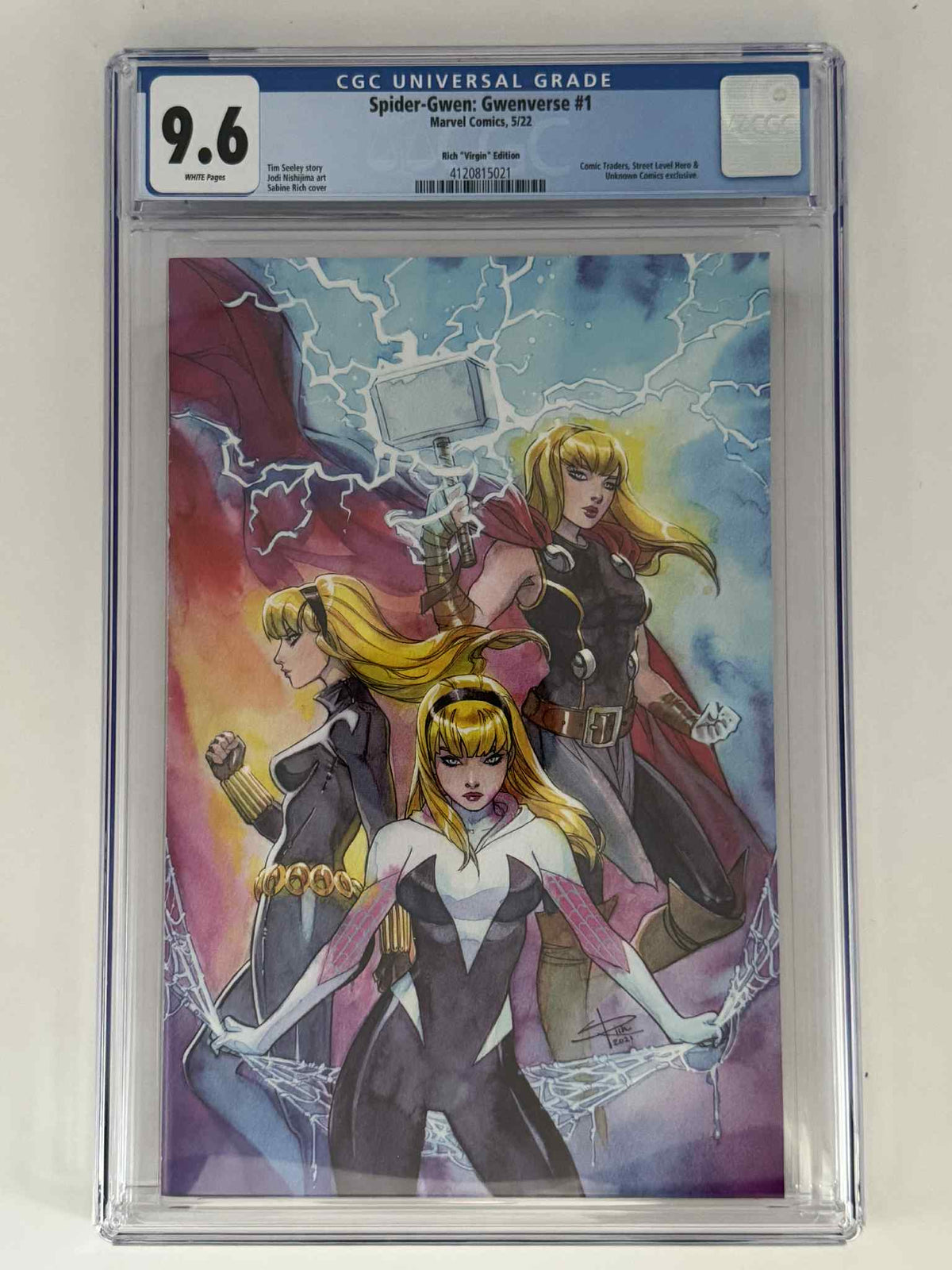 Spider-Gwen: Gwenverse #1 CGC 9.6 Blue Label Sabine Rich Exclusive Variant
