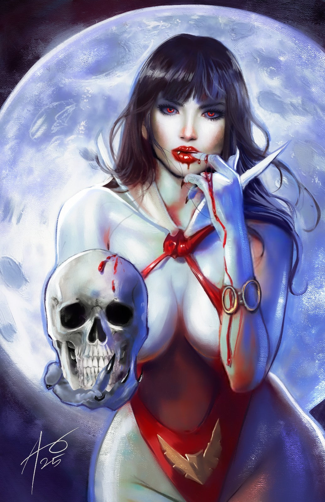 Vampirella Halloween Horror #1 - Rudy AO Cover A NYCC 2025 Exclusive Knight Of Comics Exclusive LTD 300