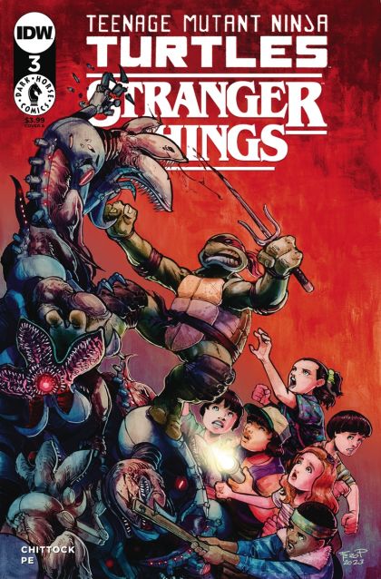 Teenage Mutant Ninja Turtles x Stranger Things #3 – Fero Peniche Regular (IDW Publishing, 2023)