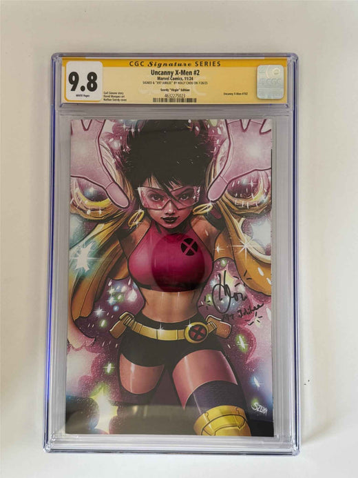 Uncanny X-Men #2 CGC 9.8 Yellow Label Szerdy Exclusive Virgin Variant — Signed by Holly Chou