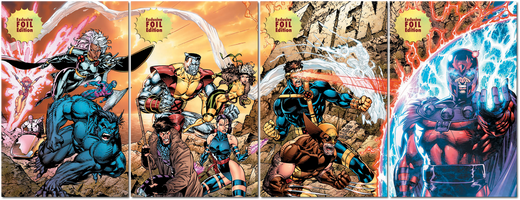 X-Men (1991) #1 Facsimile — Jim Lee Connecting Foil Covers — 4-Pack — Unknown Comics