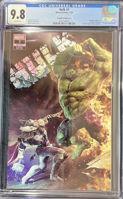 Hulk Vol. 4 #7 – Bjorn Barends Store Exclusive Variant (Marvel, 2022) CGC 9.8