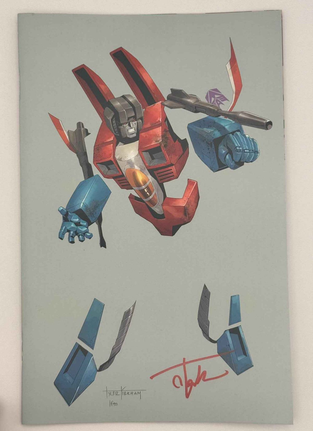 Transformers #18 Unknown Comic Tyler Kirkham Negative Space Virgin Variant — Signed by Tyler Kirkham