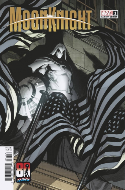 Moon Knight Vol. 9 #1 – Pepe Larraz Captain America 80th Anniversary Variant (Marvel, 2021)