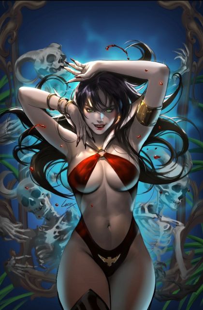 Vampirella Vol. 6 #666 – Lesley Leirix Li Exclusive Virgin Variant (Dynamite Entertainment, 2024)