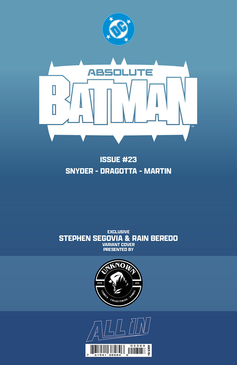 ABSOLUTE BATMAN #23 STEPHEN SEGOVIA EXCLUSIVE VIRGIN VAR (08/12/2026)