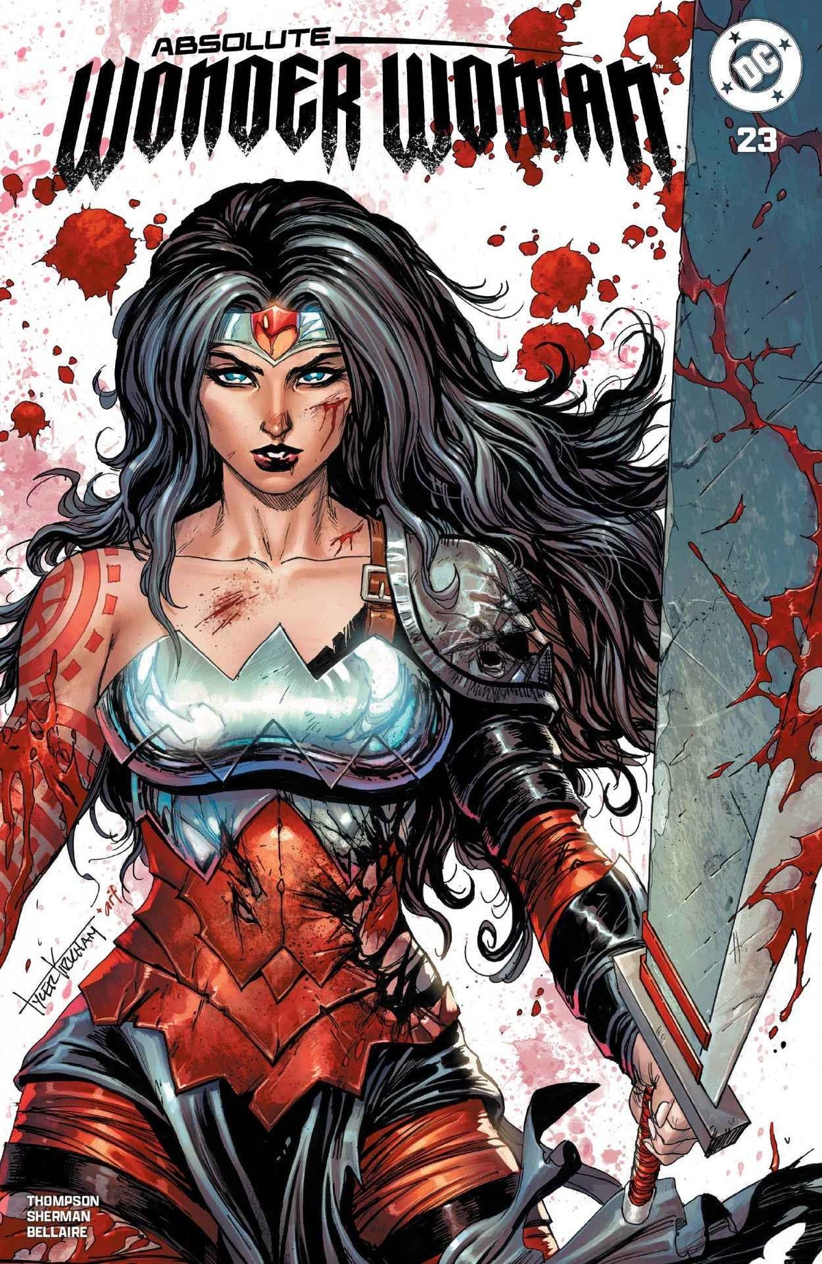 Absolute Wonder Woman #23 Tyler Kirkham Battle Damaged Exclusive Variant