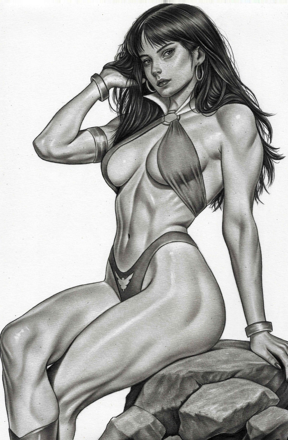 VAMPIRELLA ARMAGEDDON #12 - ALAN BORGES COVER B SKETCH VARIANT KNIGHT OF COMICS SDCC 2026 EXCLUSIVE LTD 200