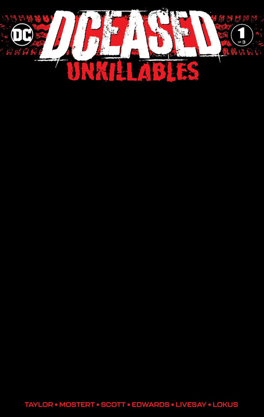 DCeased Unkillables #1 (Of 3) Unknown Comics Black Blank Exclusive Variant