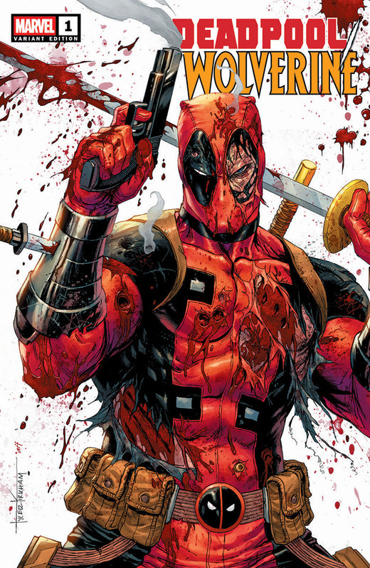 Deadpool / Wolverine #1 Tyler Kirkham MegaCon 2025 Exclusive Premium Battle Damaged Variant