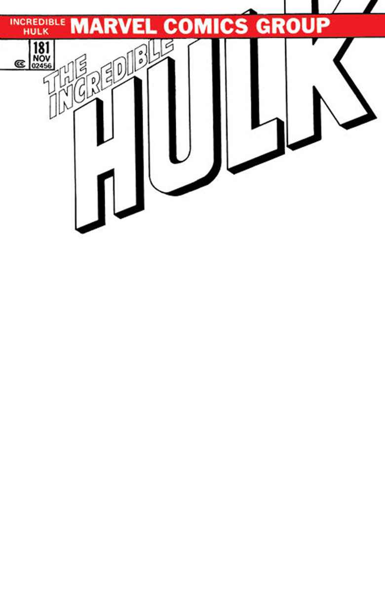 Incredible Hulk #181 Facsimile Edition [New Printing] Unknown Comics Exclusive Blank Variant