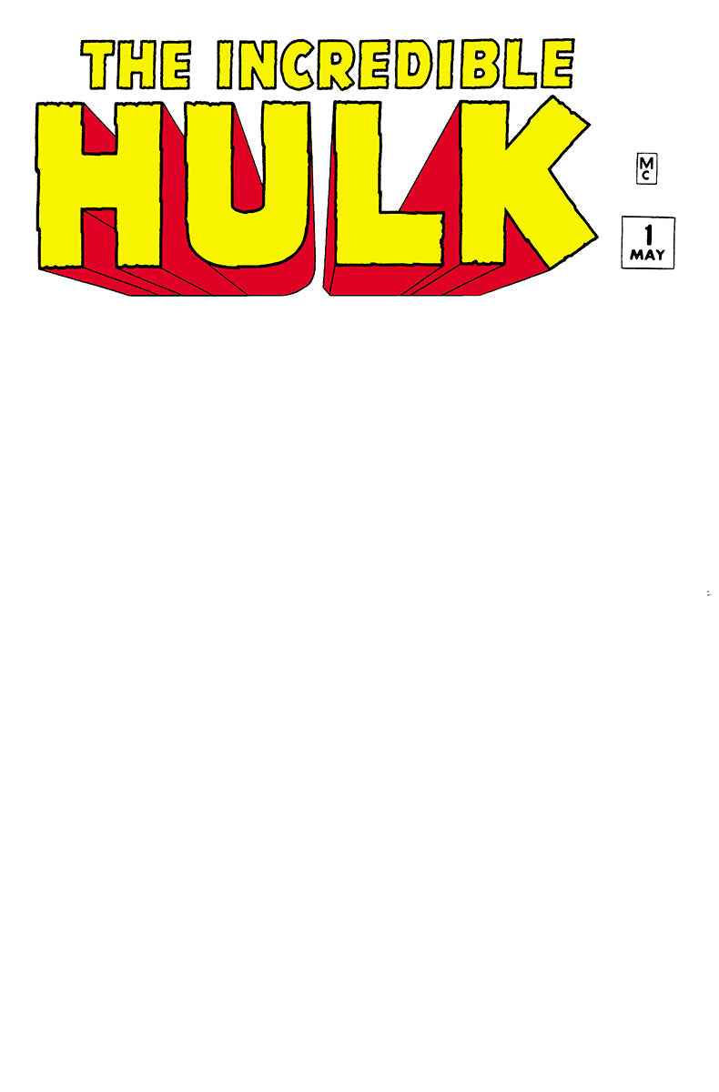 Incredible Hulk #1 Facsimile Edition Unknown Comics Blank Exclusive
