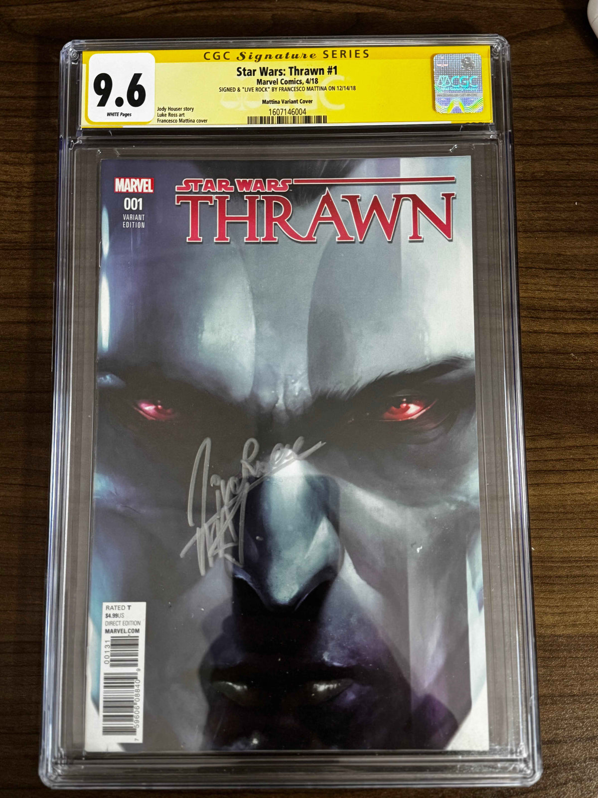 Star Wars: Thrawn #1 — Francesco Mattina 1:50 Variant — Signed — CGC 9.6 Yellow Label