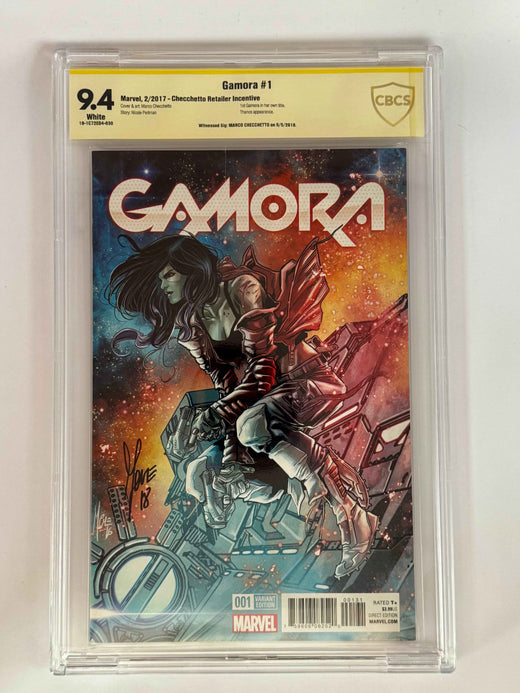 Gamora #1 — Marco Checchetto 1:25 Variant — Signed — CBCS 9.4 Yellow Label