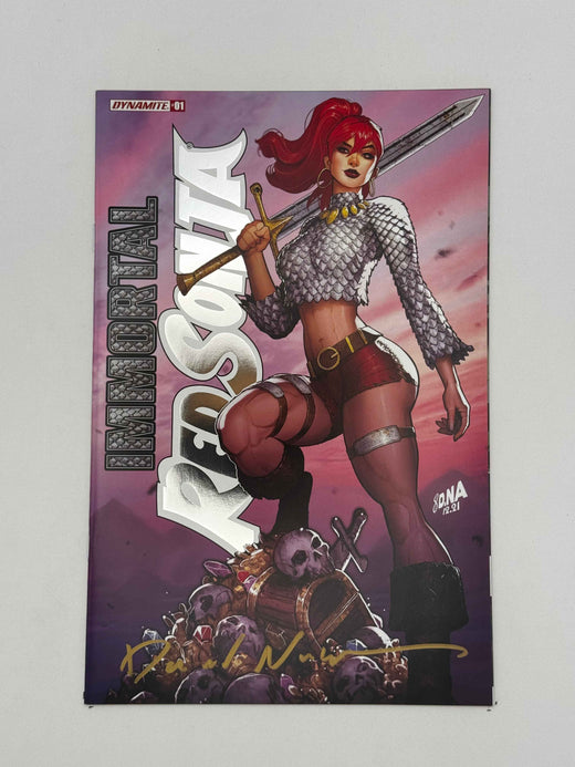 Immortal Red Sonja #1 David Nakayama Exclusive Foil Stamped Logo Variant — Signed by David Nakayama