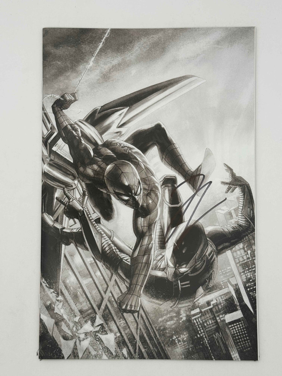 Ultimate Spider-Man #1 Black & White Convention Virgin Unknown Comics Mastrazzo Exclusive Variant 3rd Printing — Signed by Jonathan Hickman