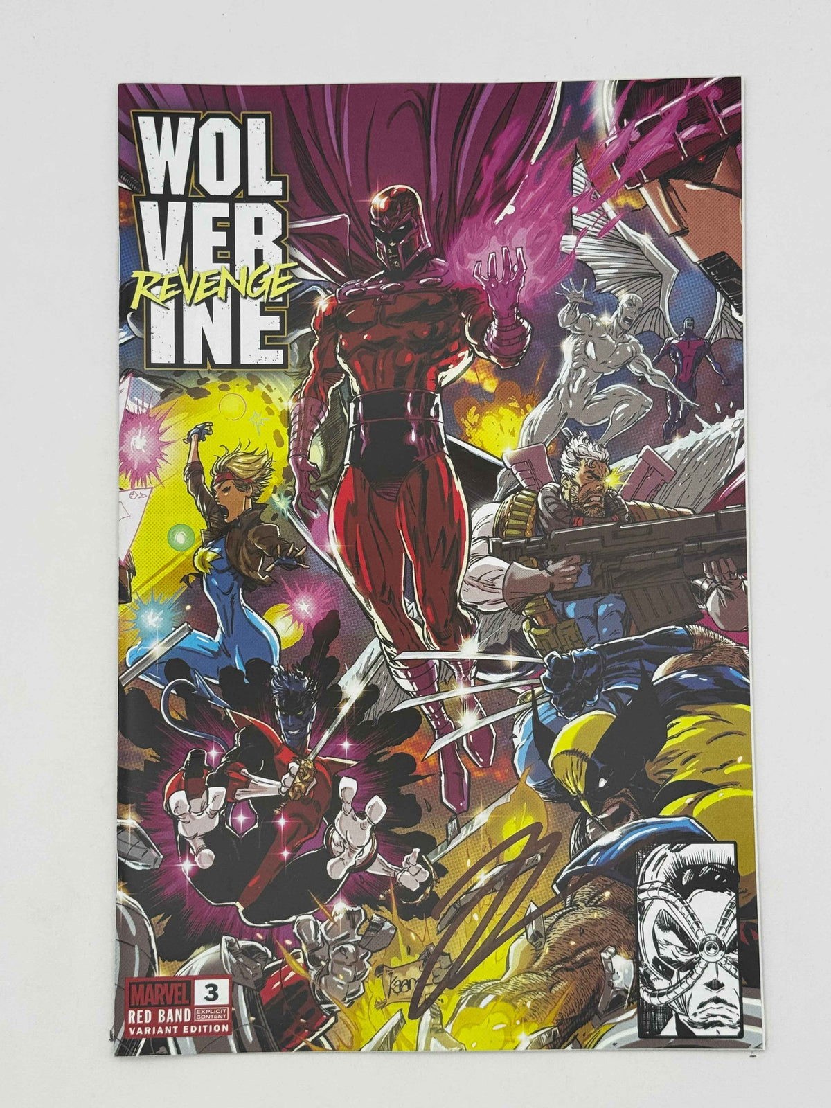 Wolverine: Revenge — Red Band #3 — Kaare Andrews Convention Variant — Signed Hickman — Mature Readers