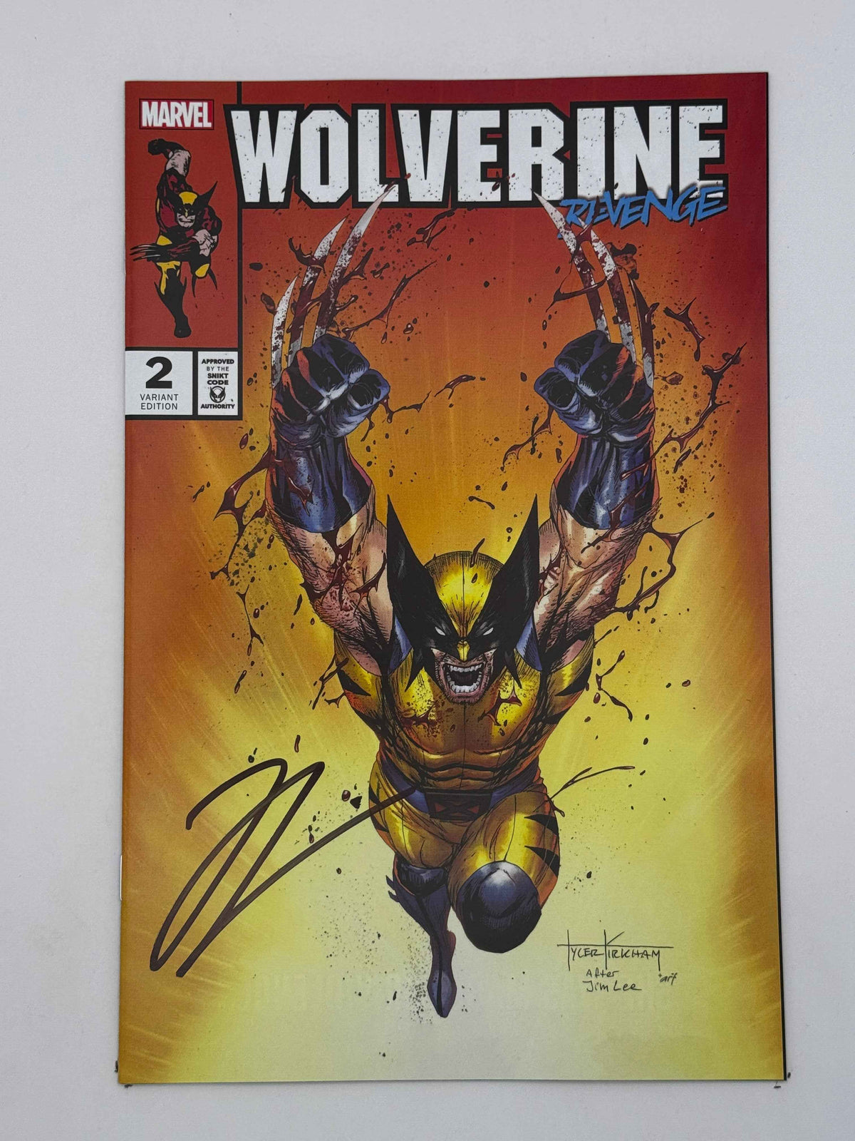 Wolverine: Revenge — Red Band #2 — Tyler Kirkham Variant — Signed by Jonathan Hickman