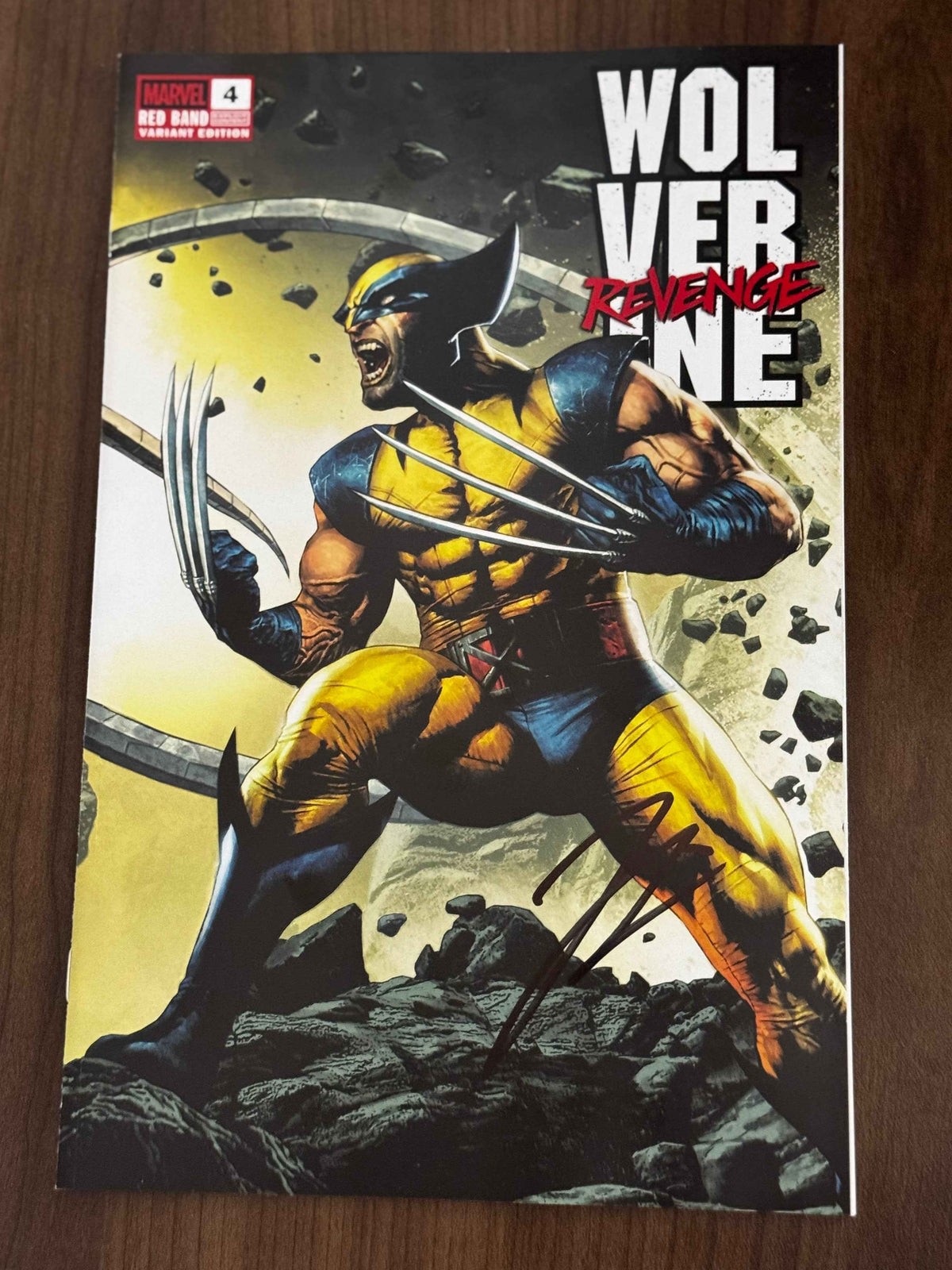 Wolverine: Revenge — Red Band #4 — Mico Suayan Convention Variant — Signed Hickman — Mature Readers