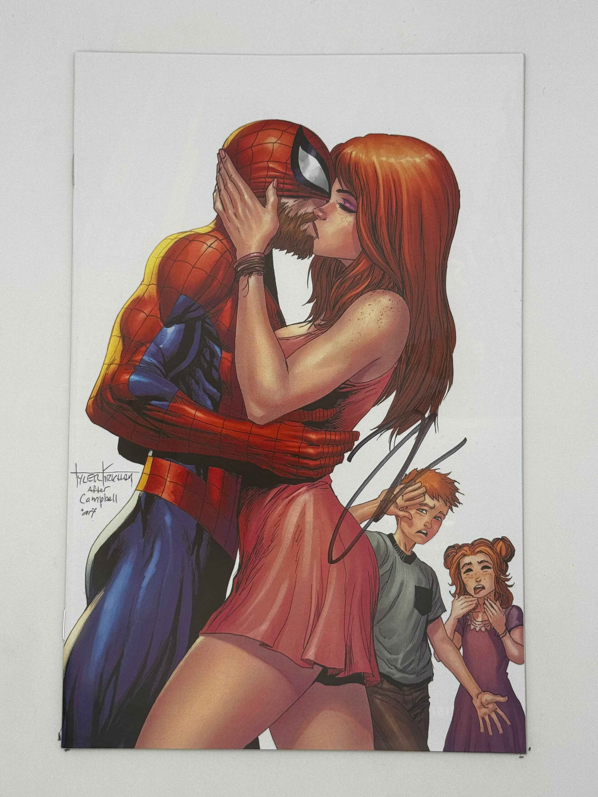 Ultimate Spider-Man #2 — Tyler Kirkham Fourth Printing Virgin Variant — Signed Hickman — Unknown Comics