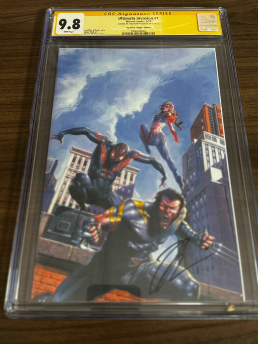 Ultimate Invasion #1 — Davide Paratore Virgin Variant — Signed Jonathan Hickman — CGC 9.8 Yellow Label