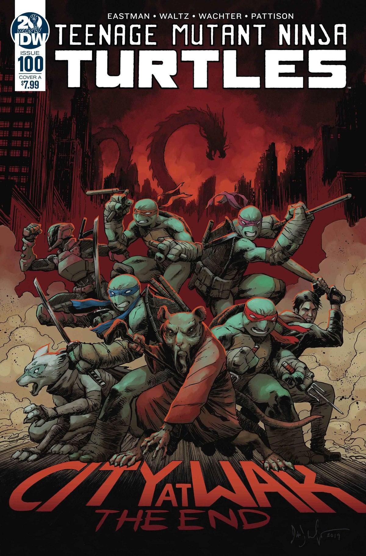 TMNT Ongoing #100 — Cover A by Dave Wachter