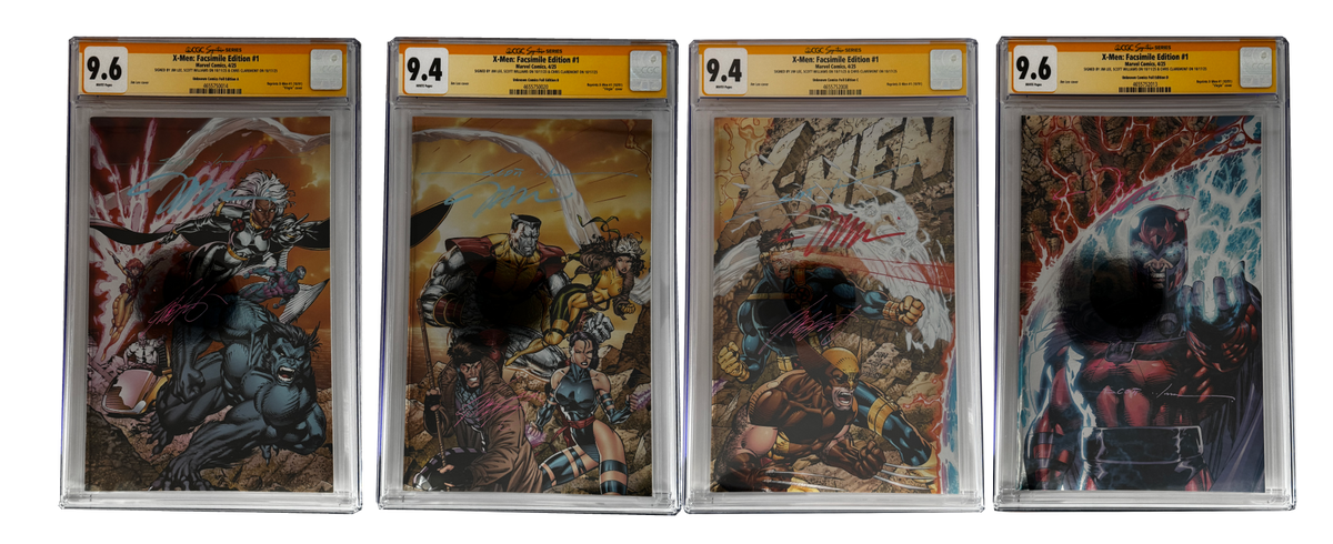 X-Men #1 (1991) Facsimile — Signed Foil 4-Book CGC Yellow Label Set #2