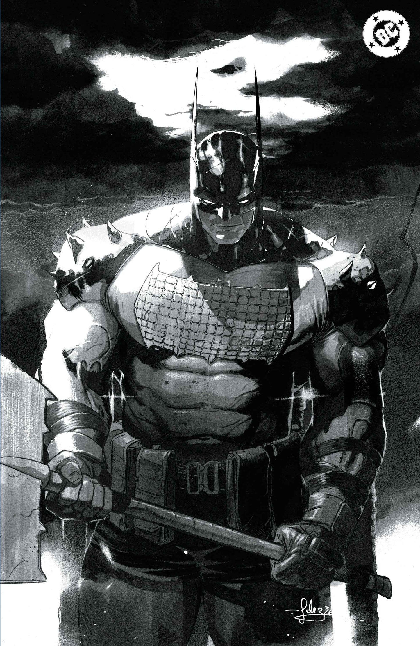 ABSOLUTE BATMAN #20 - JAVIER FERNANDEZ BLACK AND WHITE VIRGIN VARIANT KNIGHT OF COMICS EXCLUSIVE LTD 1000