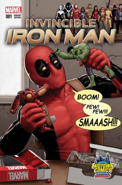 Invincible Iron Man Vol. 2 #1 – Midtown Exclusive John Tyler Christopher Variant Cover (Marvel, 2015)