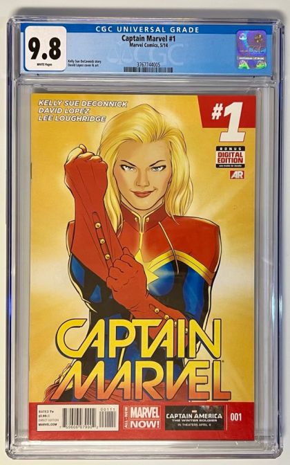 Captain Marvel Vol. 9 #1 – Regular David Lopez Cover (Marvel, 2014) CGC 9.8