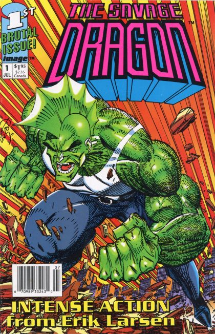 Savage Dragon Vol. 1 #1 – Newsstand Edition Blue Logo (Image, 1992)