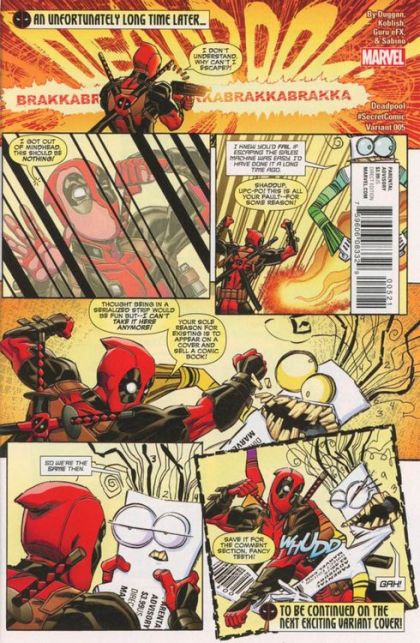 Deadpool Vol. 5 #5 – Scott Koblish Secret Comic Variant Cover (Marvel, 2016)