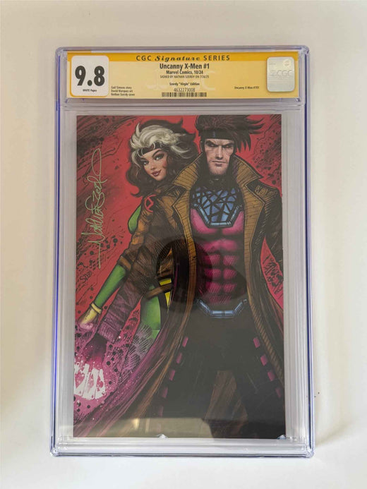 Uncanny X-Men #1 CGC 9.8 Yellow Label Szerdy Exclusive Virgin Variant — Signed by Nathan Szerdy