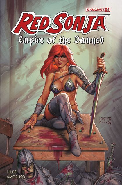 Red Sonja: Empire of the Damned #1 – Joseph Michael Linsner Incentive Foil Variant (1:10) (Dynamite Entertainment, 2024)
