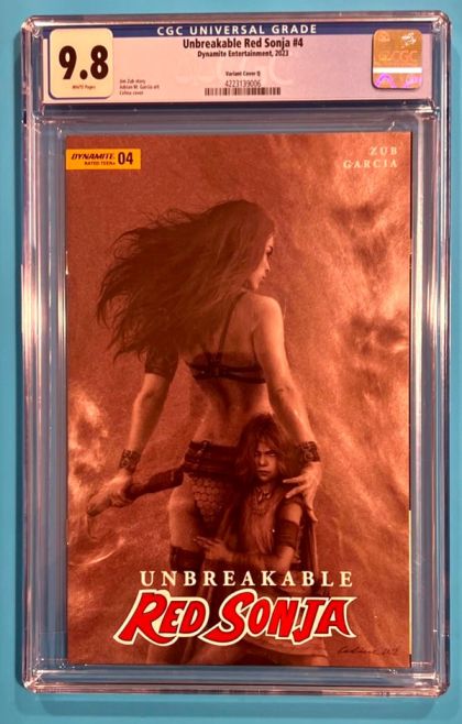Unbreakable Red Sonja #4 – Celina Black & White Cover (Dynamite Entertainment, 2023) CGC 9.8
