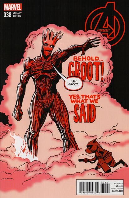 The Avengers Vol. 5 #38 – Rocket & Groot Variant Cover (Marvel, 2014)