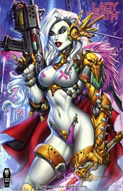 Lady Death: Cybernetic Desecration #1 – Paolo Pantalena Cyber X Variant (Coffin, 2023)