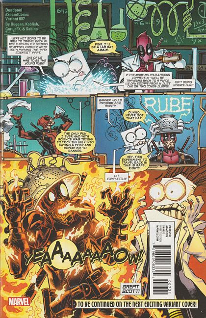 Deadpool Vol. 5 #7 – Scott Koblish Secret Comic Variant Cover (Marvel, 2016)