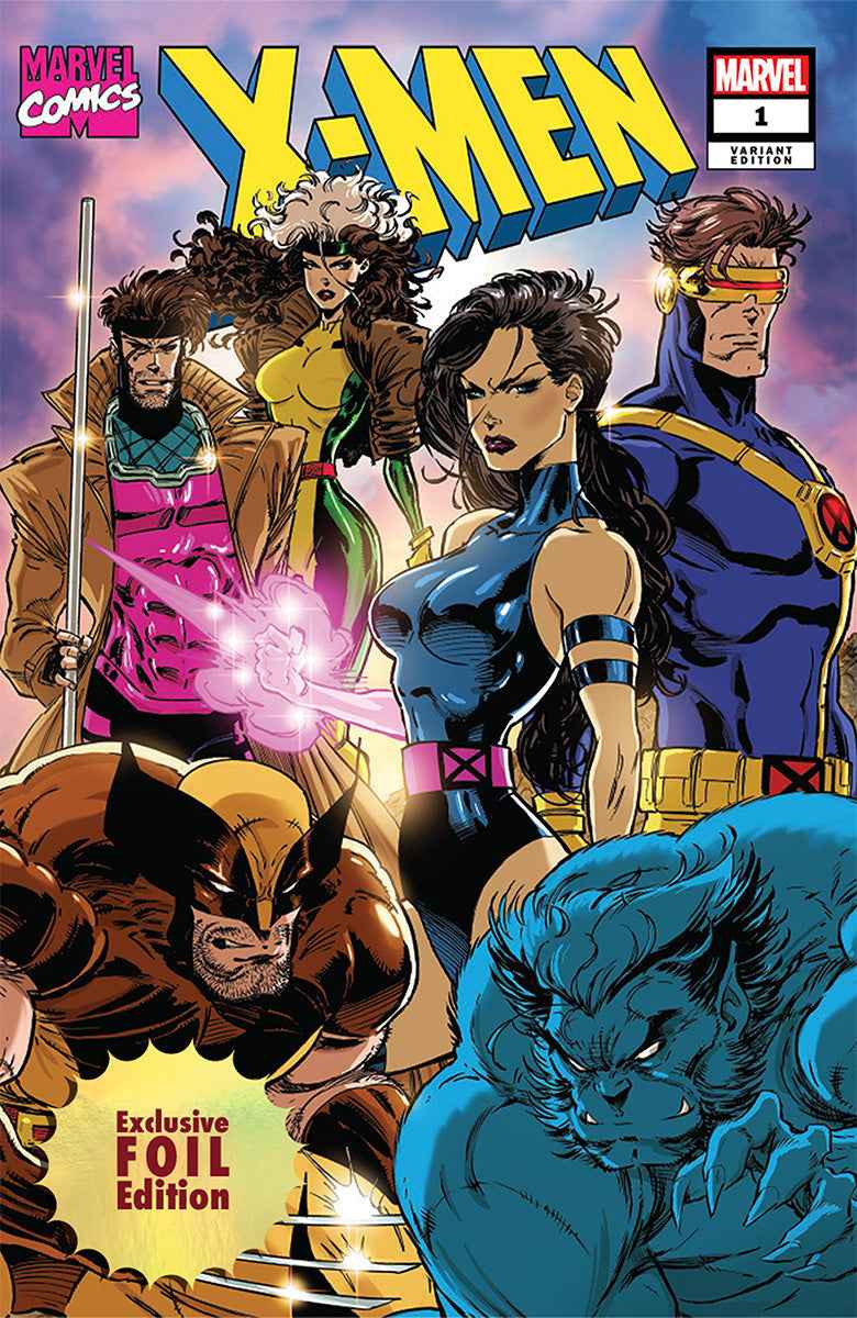 Foil X-Men #1 (1991) Facsimile Kaare Andrews MegaCon 2025 Exclusive Blue Team Variant