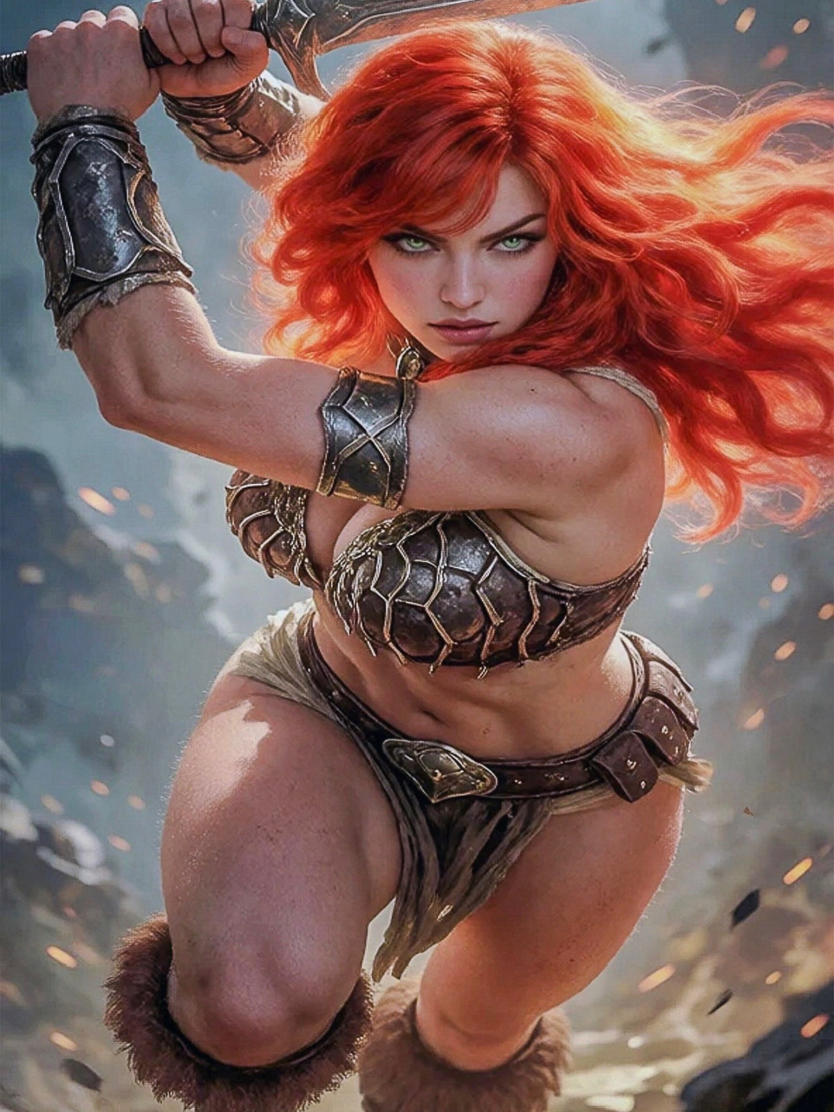 Red Sonja — Cover A | 11×17 Art Print by Lusitan Art