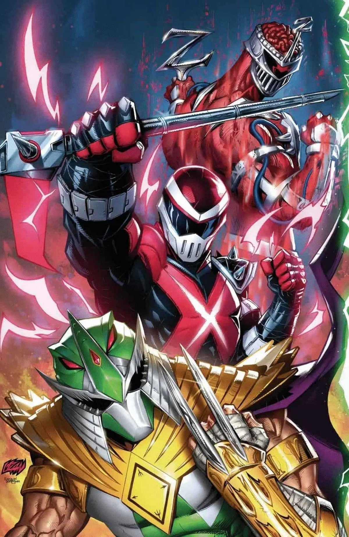 MMPR TMNT III #1 - ECC Exclusive Franck Uzan Variant Connecting Cover (August 2025)