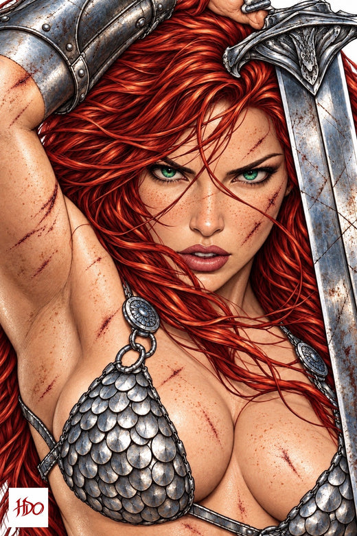 Red Sonja — Cover B | 11×17 Art Print by Lusitan Art