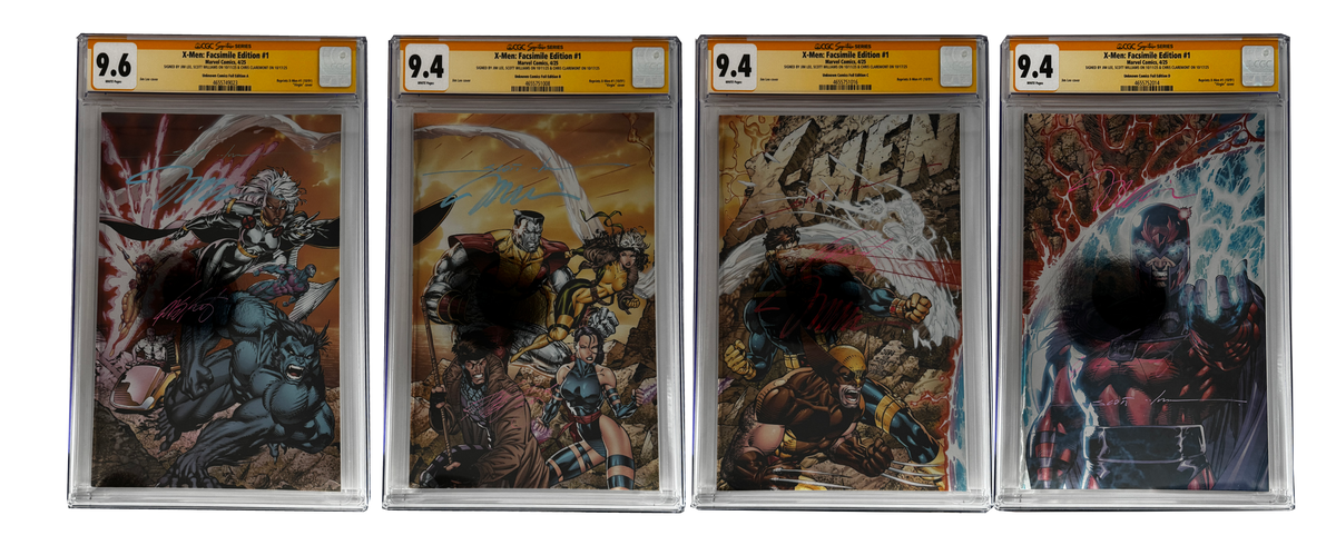 X-Men #1 (1991) Facsimile — Signed Foil 4-Book CGC Yellow Label Set #1
