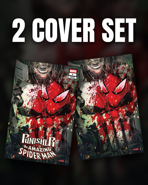 Punisher vs Spider man #1 John Giang SDCC Exclusive Trade/ Virgin set