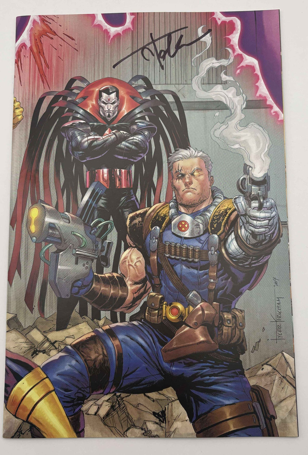 Cable: Love & Chrome #1 Unknown Comics Tyler Kirkham Connecting Cover Exclusive Virgin Variant — Signed by Tyler Kirkham